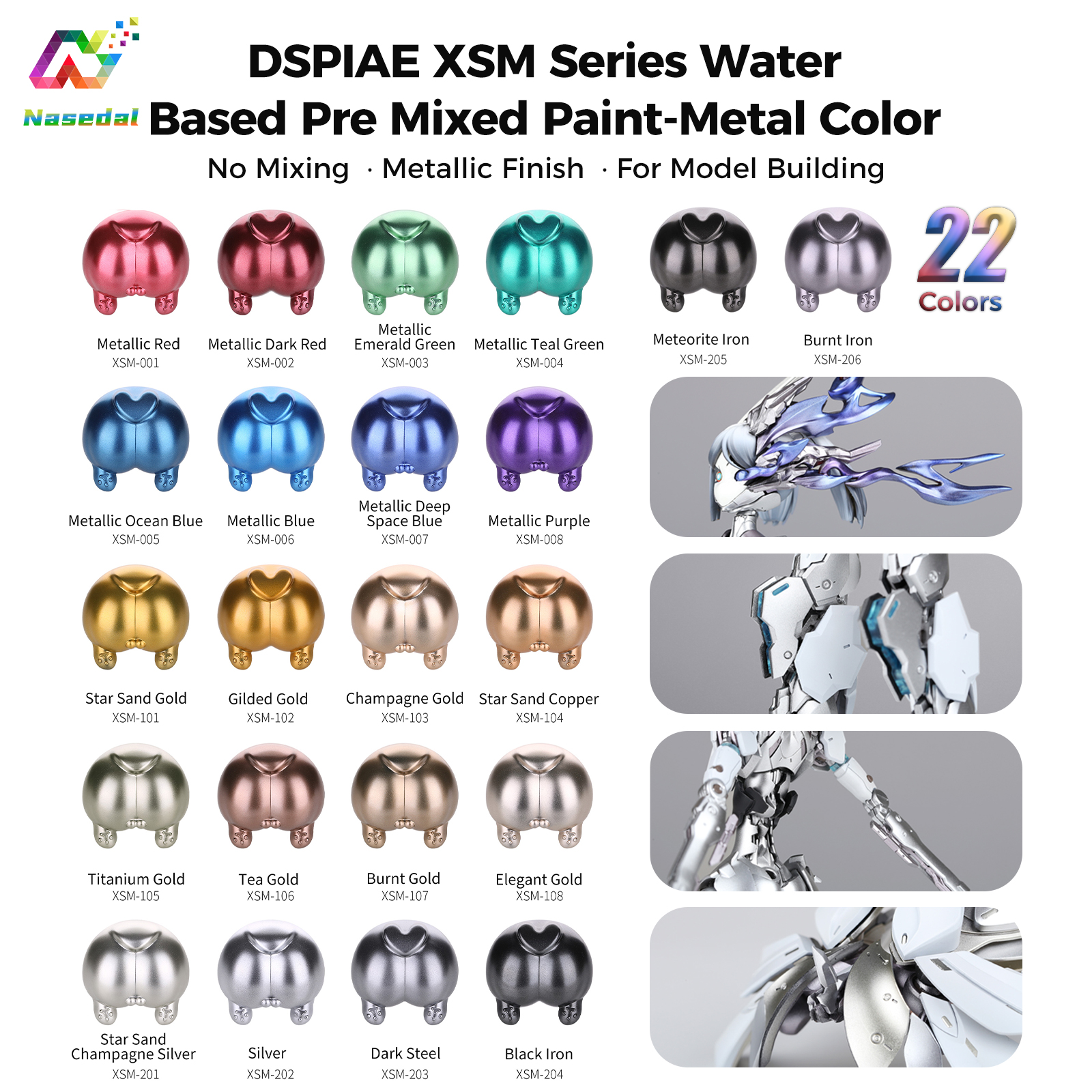 DSPIAE XSM Series 50ml Water B - Metallic Spray Paint recension och pris