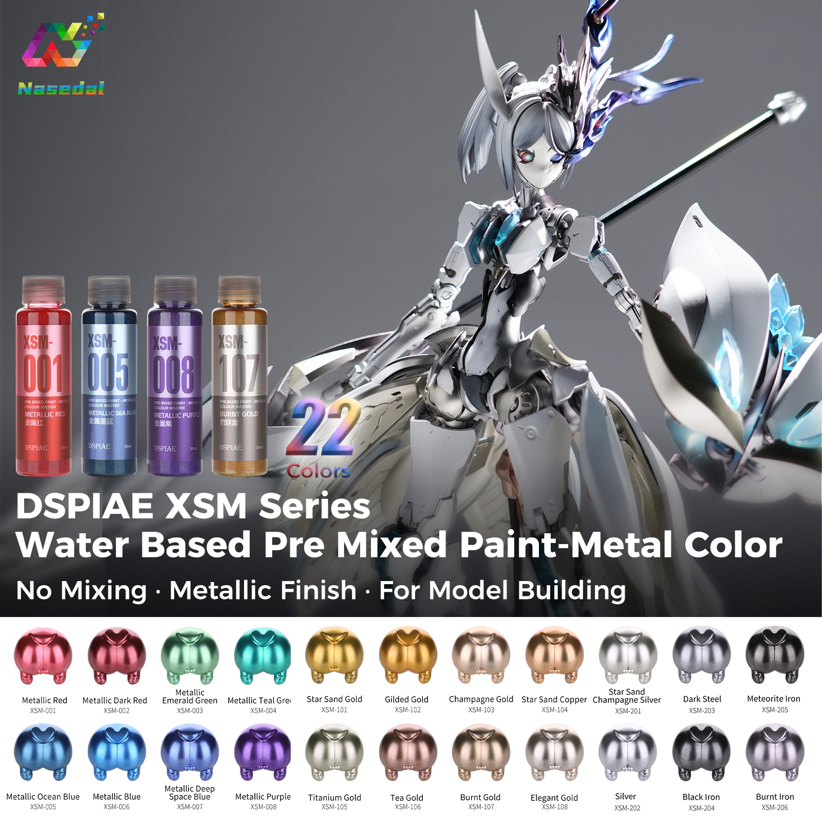 DSPIAE XSM Series 50ml Water B - Metallic Spray Paint recension och pris