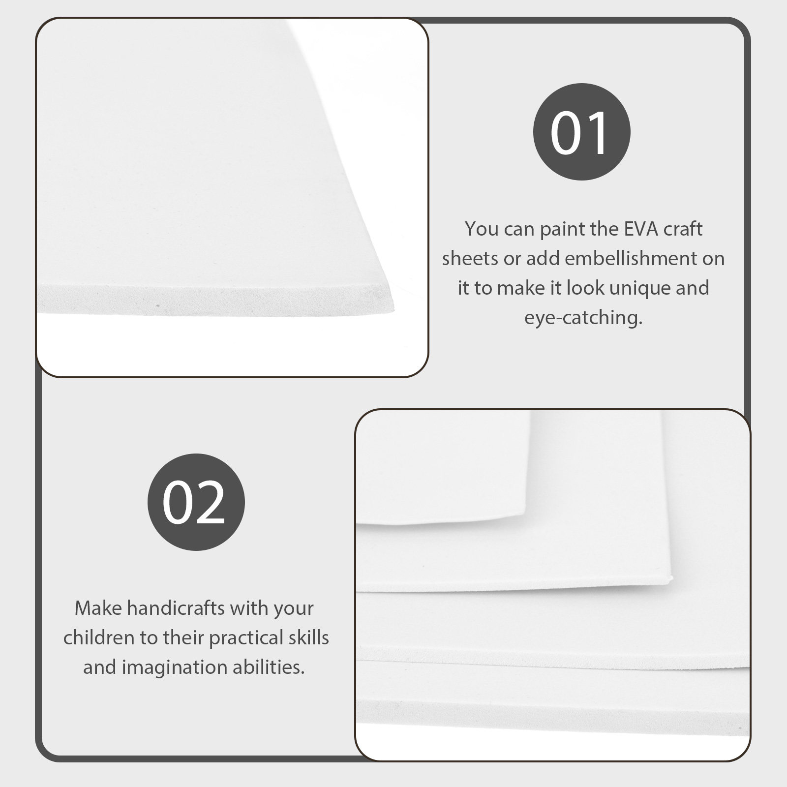 4Pcs Foam Board Eva Sheets DIY - Cosplay Prop Foam Board recension och pris