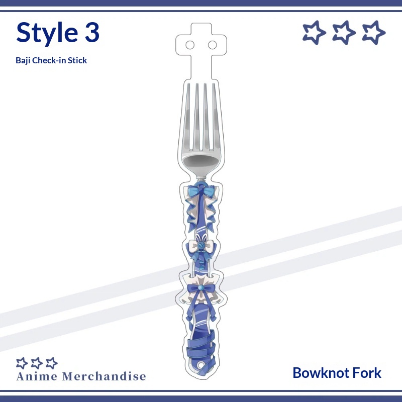 Anime Acrylic Bowknot Fork Sha - Acrylic Cosplay Prop recension och pris