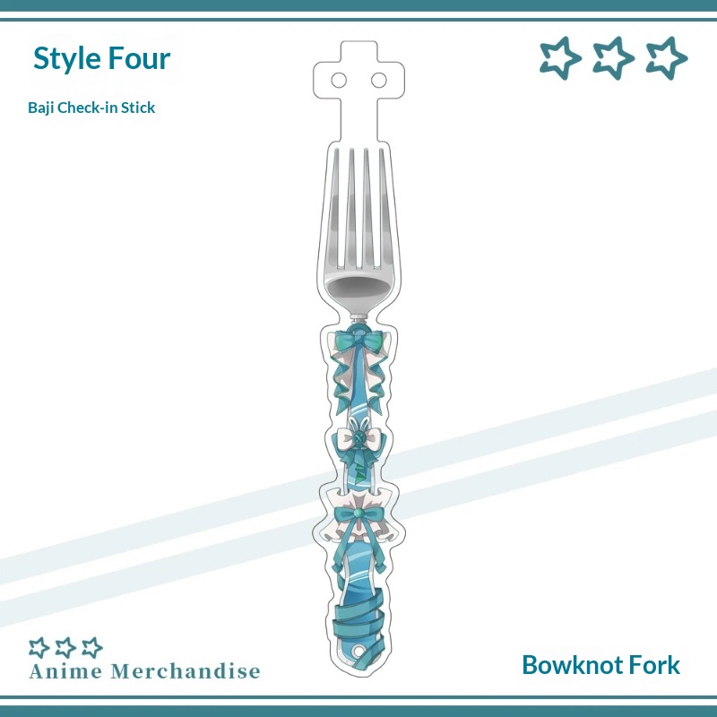 Anime Acrylic Bowknot Fork Sha - Acrylic Cosplay Prop recension och pris