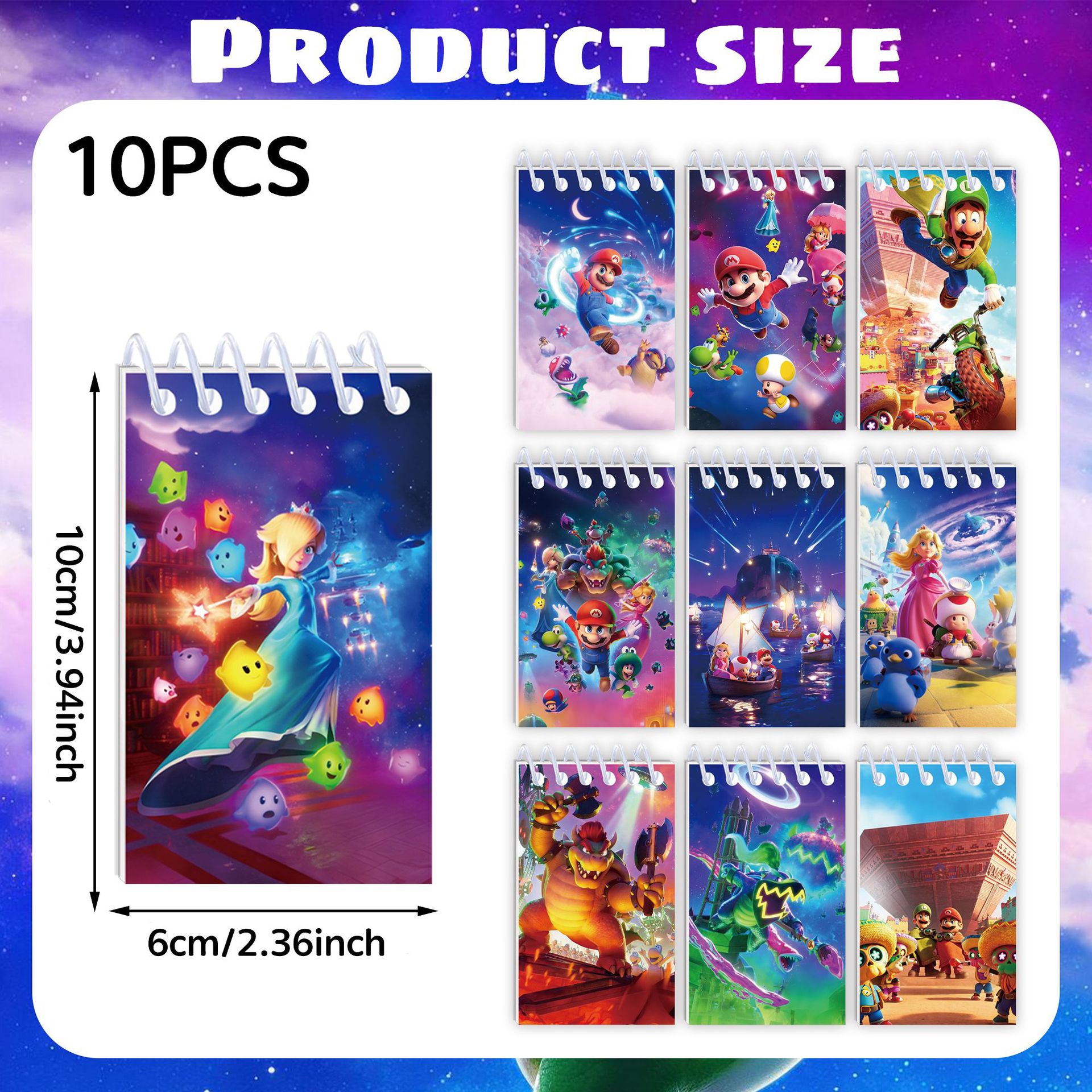 10pcs Super Marios Notebook Th - Cosplay Prop Book recension och pris