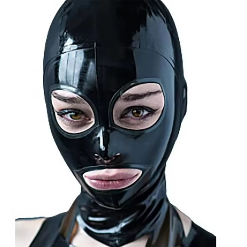 Latex Hood Mask Back Zipper Op - Cosplay Prop Paint recension och pris