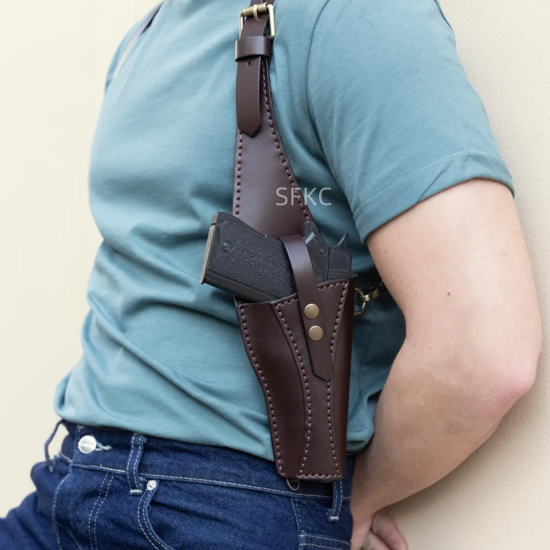 Punk Leather Shoulder Bag For  - Cosplay Prop Pistol recension och pris