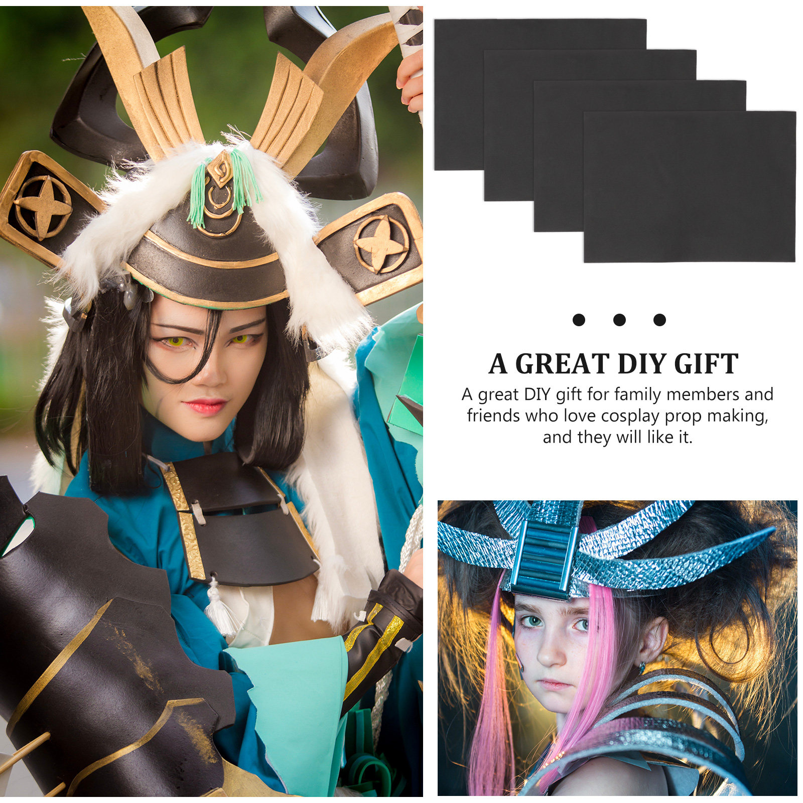 4Pcs Eva Craft Sheets Foam Boa - Cosplay Prop Foam Board recension och pris